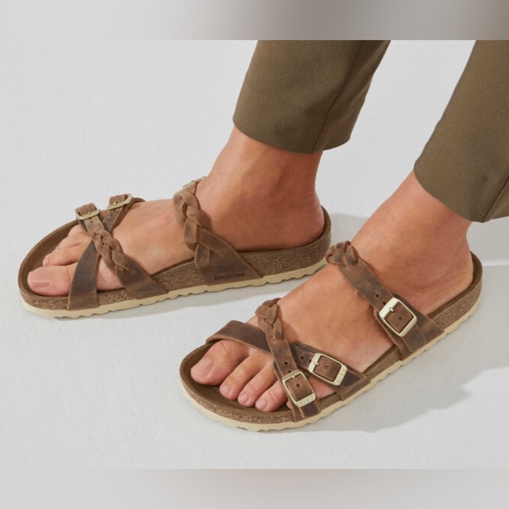 Birkenstock Franca Oiled Leather Cognac Size: EU 39 US Women’s 8-8.5